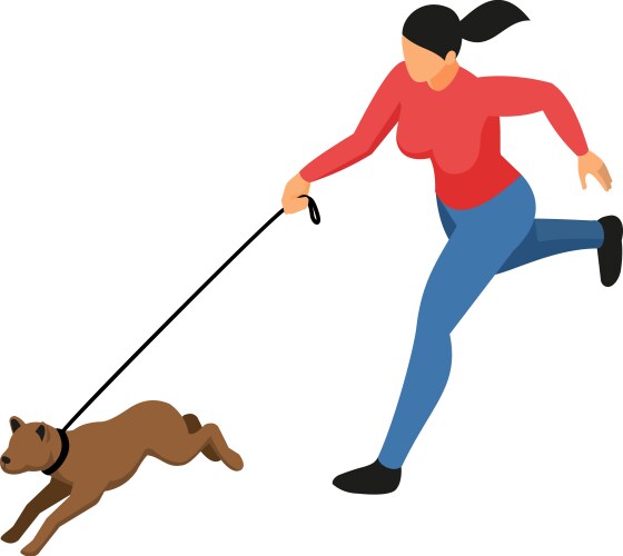 Isometric cynologist icon Vector Image