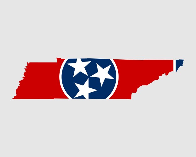 Tennessee Tri-Star Flag Vector Image