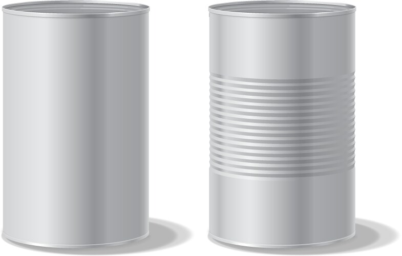 Metallic tin can vector image