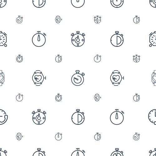 Interval icons pattern seamless white background – Free Vector ...