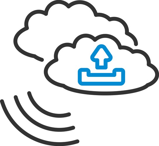 cloud upload icon vector image