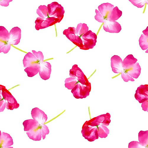 Watercolor Floral Pattern Vector Image