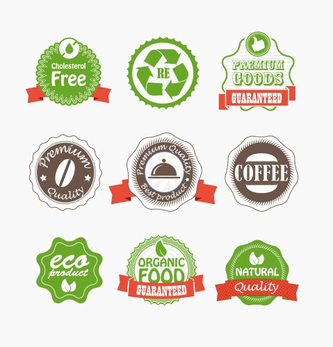 Food allergen icons set Royalty Free Vector Image