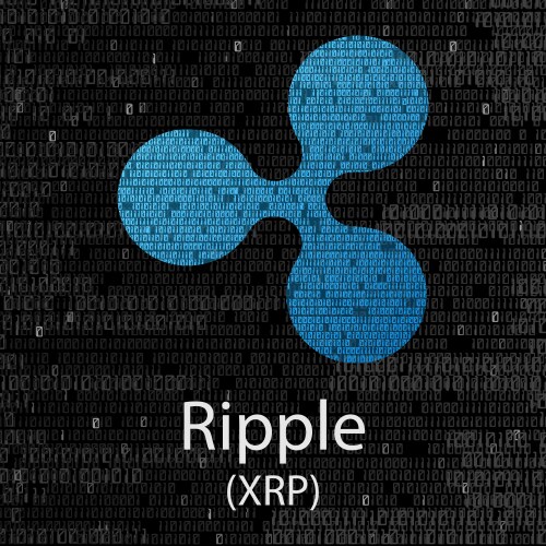 ripple cryptocurrency background vector image