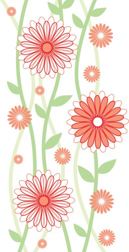 Floral Stem Pattern Vector Image