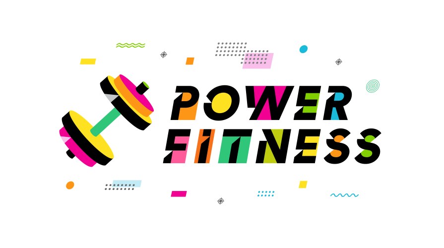 power fitness logo vector image