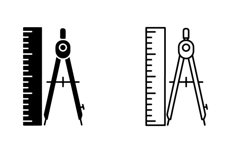 Compass and Divider Tools Comparison – Royalty-Free Vector | VectorStock
