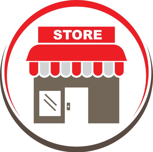 store icon logo vector image