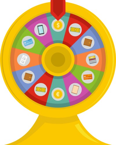 Lucky wheel icon flat style vector image