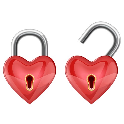 Heart lock Royalty Free Vector Image - VectorStock