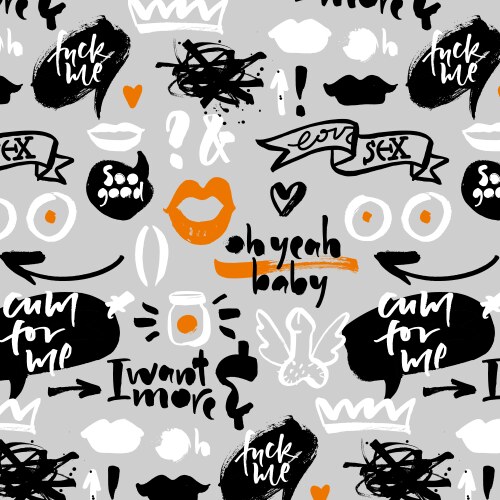 I love sex pattern vector image