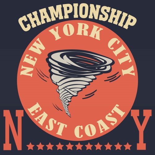 Vintage typography for t shirt print new york Vector Image