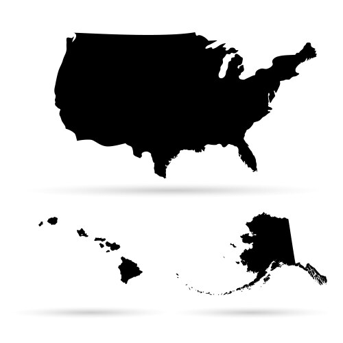 United states of america map Vector Image