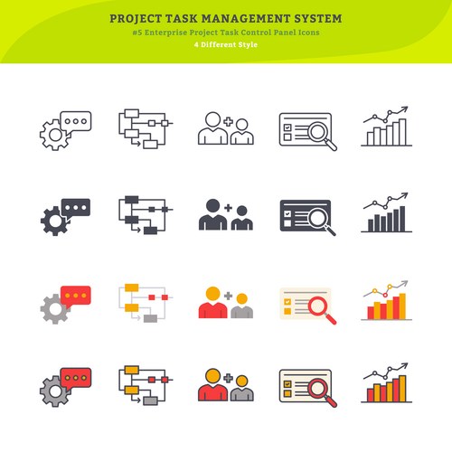 Process project icons Vector Images & Graphics for Commercial Use ...
