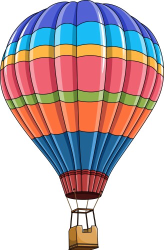 Hot air balloon cartoon vector image