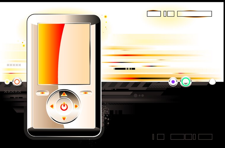 Music player interface Royalty Free Vector Image