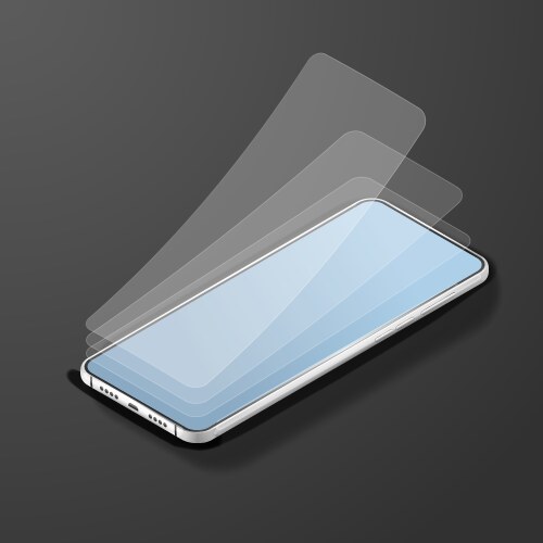 realistic smartphone mockup 3d mobile phone vector image