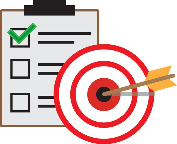 Goal target objective success business vector image