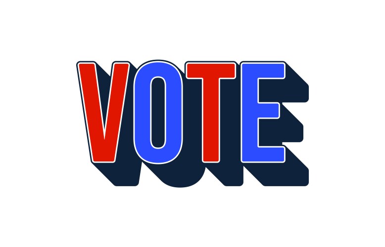 vote retro font election president united vector image