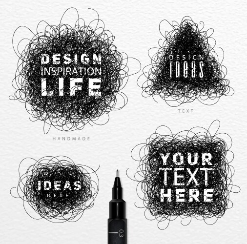 Complex Ink Tangles Vector Image