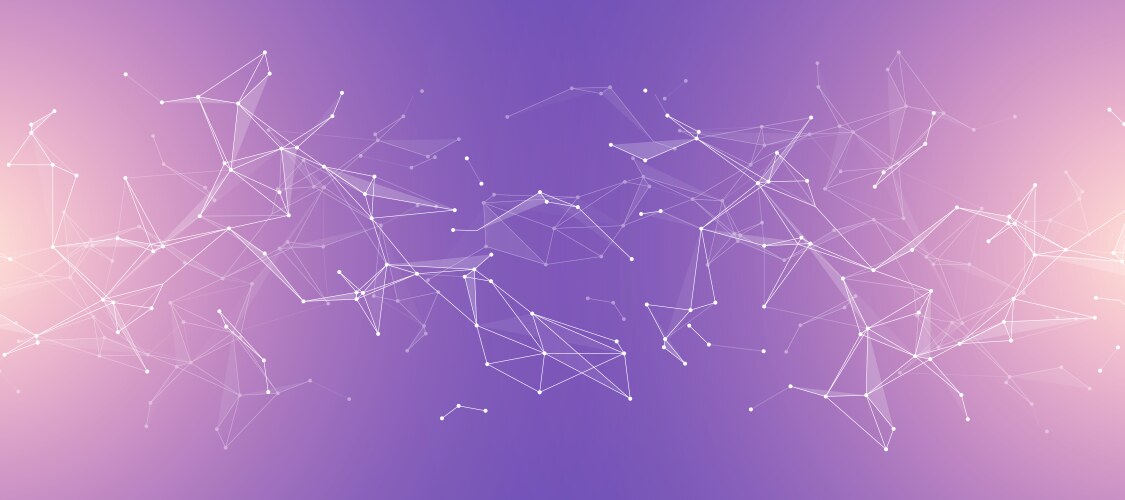 Digital network connect data lines and dots vector image