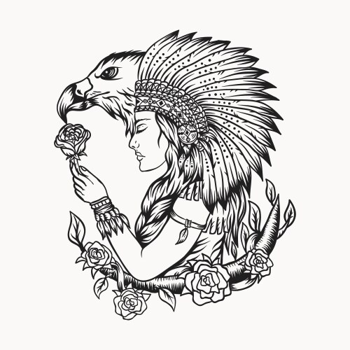 American eagle vintage Royalty Free Vector Image