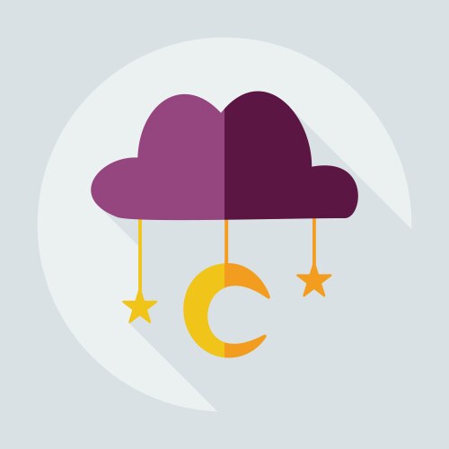 flat modern design with shadow icons muslim heaven vector