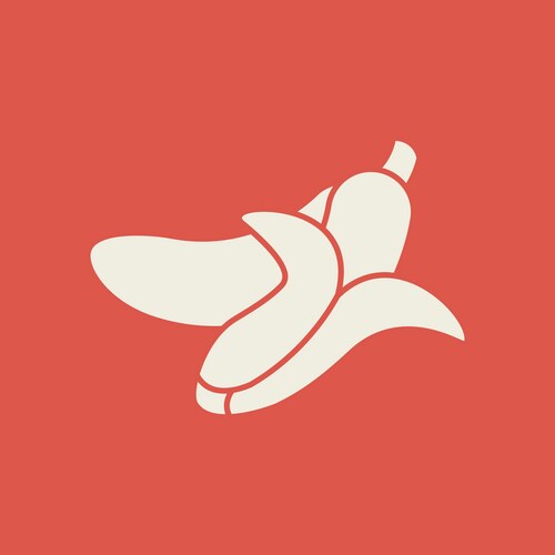 Peeled Banana Icon Vector Image