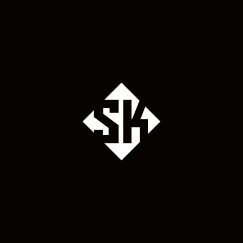 Sk logo monogram design template Royalty Free Vector Image