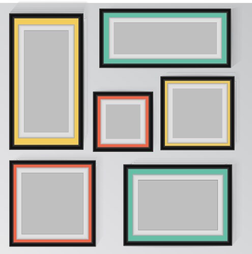 Set frame for photos or paintings on wall Vector Image