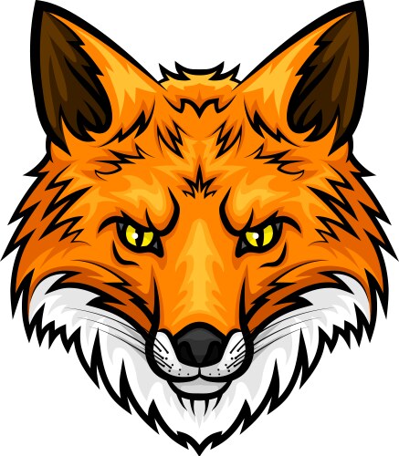 Fox Head Mascot Icon Vector Image