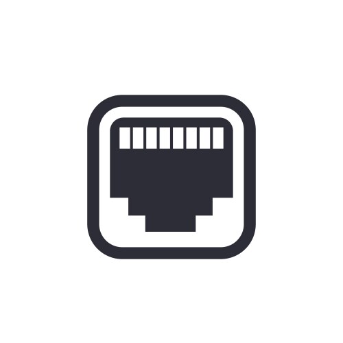 ethernet network port icon vector image vector image