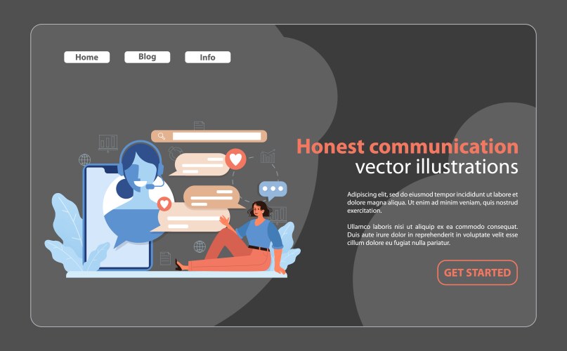 Honest communication a customer vector image