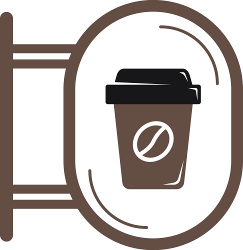 Flat design push pull sign Royalty Free Vector Image
