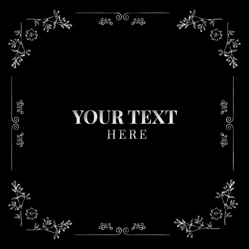 Elegant Floral Frame Vector Image