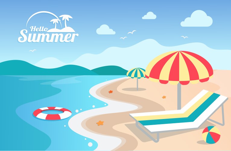 Vacation and summer concept Royalty Free Vector Image