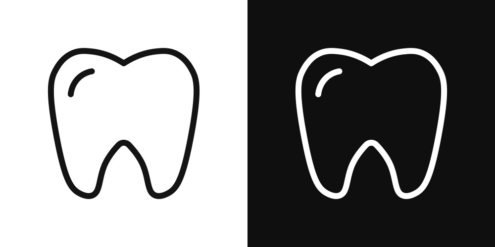 Tooth icon set Royalty Free Vector Image - VectorStock