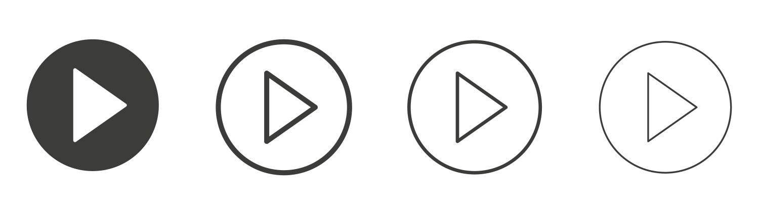 Play button icon set Royalty Free Vector Image