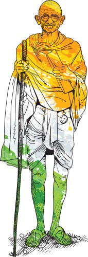 Mohandas Gandhi Portrait Vector Image