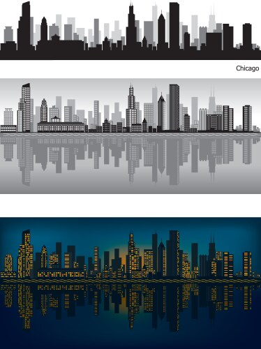Chicago skyline Royalty Free Vector Image - VectorStock