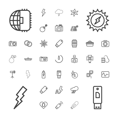 49 flash icons (36971073) – Free Vector | VectorStock
