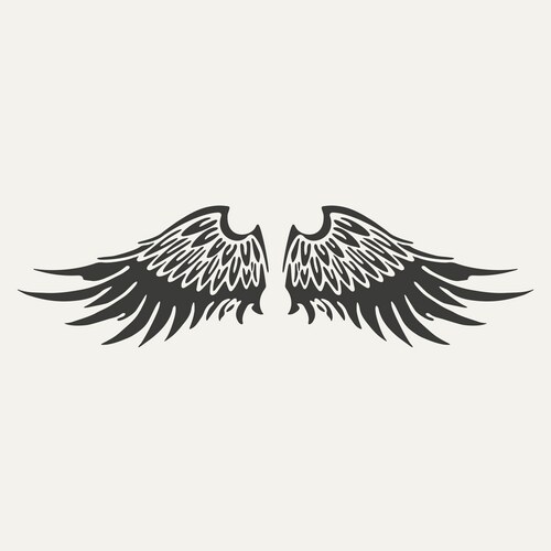 Wings black and white style Vector Image