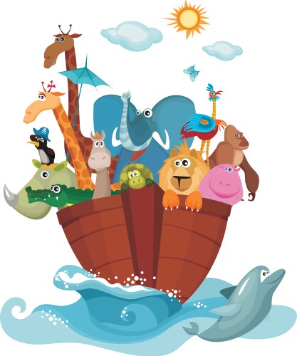 Noahs Ark Cartoon Noah Vector Images Over 370