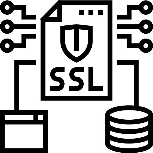 Ssl secure sockets layer seo line icon vector image
