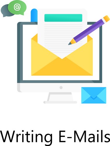 Vector Write Email Writing emails Vector Images & Graphics for Commercial Use | VectorStock