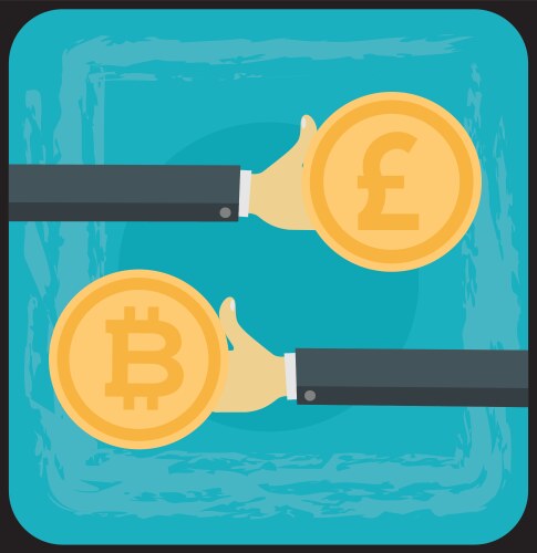 bitcoin growth on cryptocurrency markets concept vector image