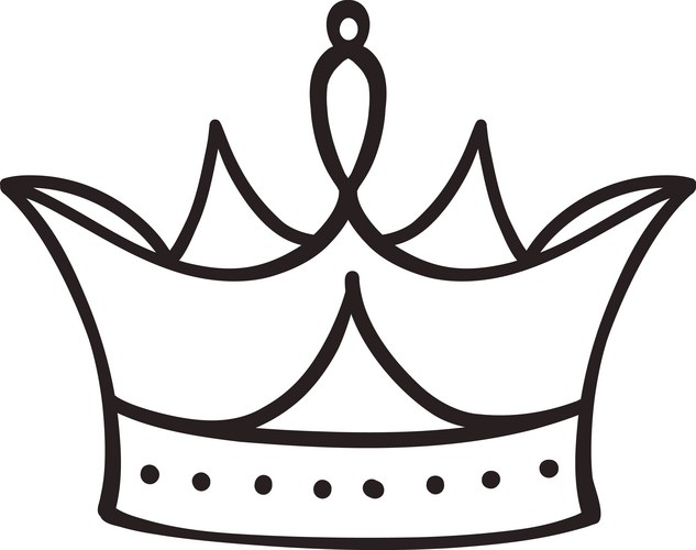 Hand Drawn Crown Doodle Icon Vector Image