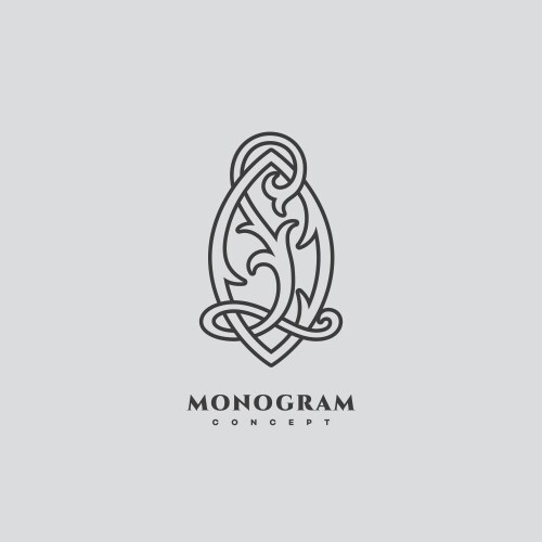 Blooming floral initial q monogram and logo Vector Image