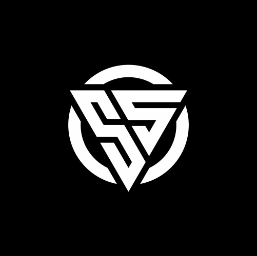Ss logo letter monogram with triangle shape Vector Image