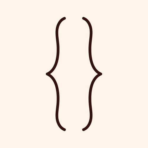 Curly bracket icon Royalty Free Vector Image - VectorStock